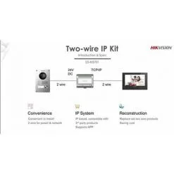 Hikvision DS-KIS701/EU-B Kit Interphone Vidéo 7” écran Tactile Famille Unique 2 Fils Camera Full Hd 1080p Fisheye -HIKVISION Soldes Boutique 13194718 3