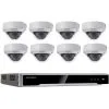 Kit Vidéosurveillance 8 Caméras Dômes - Hikvision - Blanc
