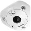 Hikvision- DS-2CD63C5G0-IVS(1.29mm) - Caméra IP Fisheye 12MP Fixe IR 15 M DeepinView - Vision 360° - Hikvision - Blanc