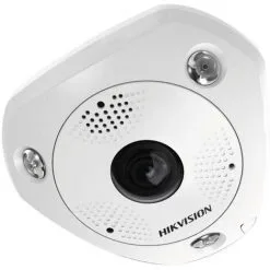 Hikvision- DS-2CD63C5G0-IVS(1.29mm) - Caméra IP Fisheye 12MP Fixe IR 15 M DeepinView - Vision 360° - Hikvision - Blanc