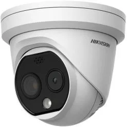 Caméra Tourelle IP Thermique Et Optique 4MP Fixe IR 15 M - Hikvision - DS-2TD1217-2/PA - Blanc