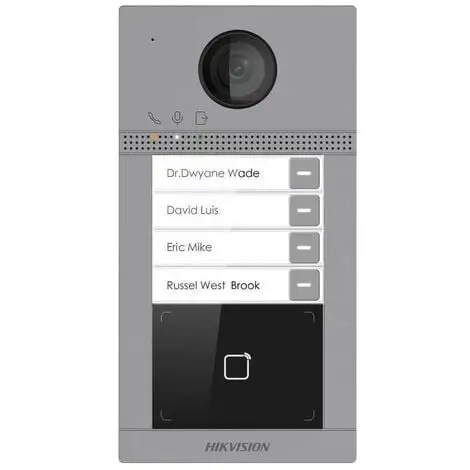 Portier Vidéo IP Wifi Lecteur Cartes 4 Boutons DS-KV8413-WME1(B) Hikvision - Gris 1 Portier Vidéo IP Wifi Lecteur Cartes 4 Boutons DS-KV8413-WME1(B) Hikvision - Gris