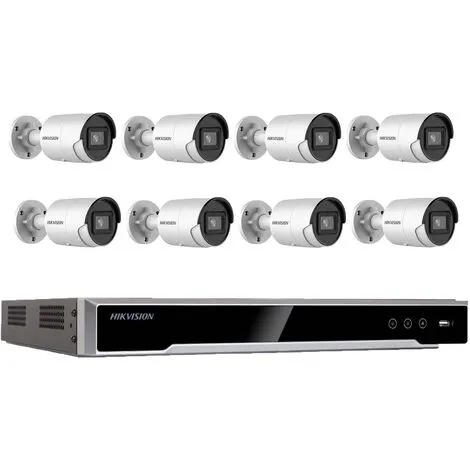 Kit Vidéosurveillance 8 Caméras Compactes - Hikvision - HIK-KITNVR8BULL-002 - Blanc 1 Kit Vidéosurveillance 8 Caméras Compactes - Hikvision - HIK-KITNVR8BULL-002 - Blanc
