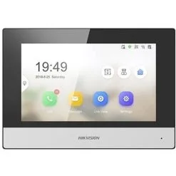 Hikvision DS-KH6320-WTE1 Station Intérieure De Réseau D'interphone Vidéo WiFi/IP LCD TFT 7" écran Tactile Alarme MicroSD Standard PoE