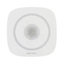 Hikvision AXPRO DS-PS1-I-WE Sirène D'alarme Intérieure Sans Fil Wireless 868MHz Indicateur LED Rouge 90/110dB