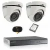 Kit De Vidéosurveillance Hikvision 2 Dômes 1080p Hd Avec Disque Dur