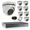 Kit De Vidéosurveillance Hikvision 8 Dômes 1080p Hd Avec Disque Dur